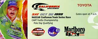 Fontana 1999 Saturday Qualifying
